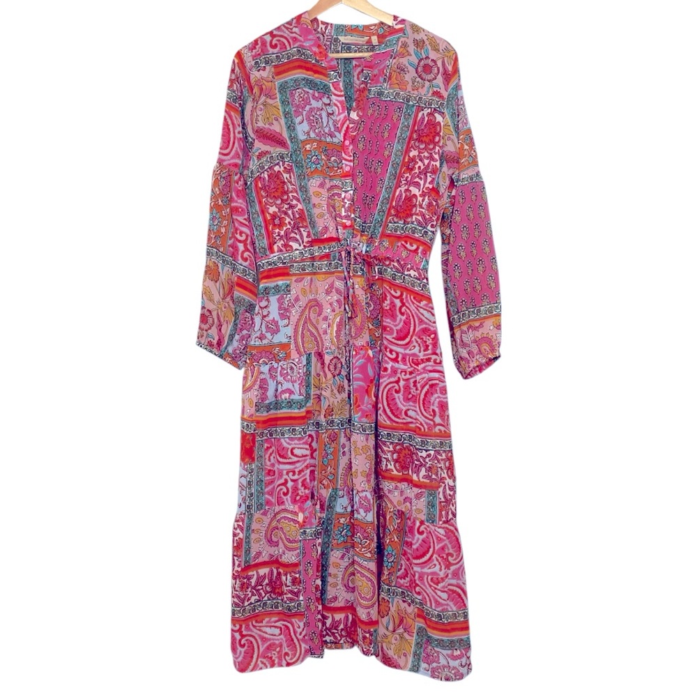 Soft Surroundings Drea Floral Patchwork Tiered Dr… - image 2